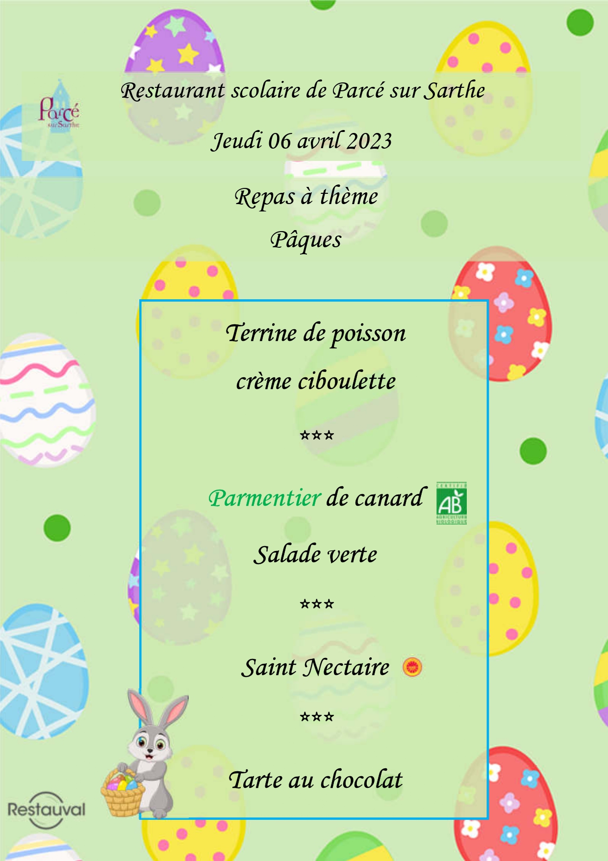 REPAS PÂQUES