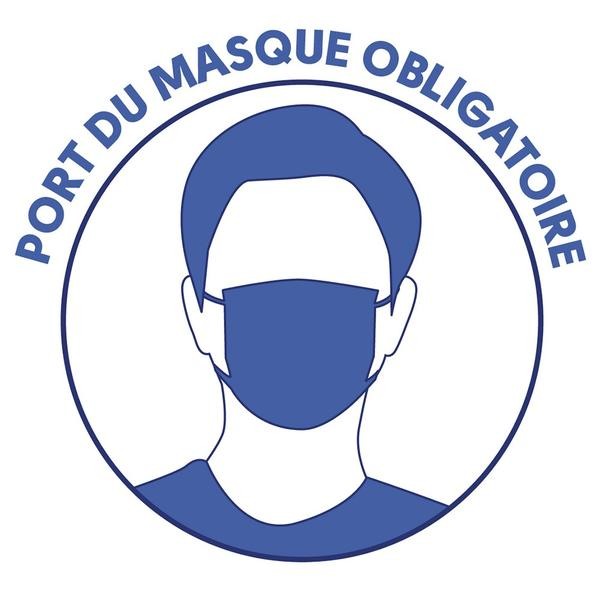 2672 524 stickers port masque obligatoire autocollant 600x602